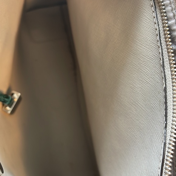 Michael Kors teal snake skinned purse w/over the shoulder strap - Picture 8 of 9